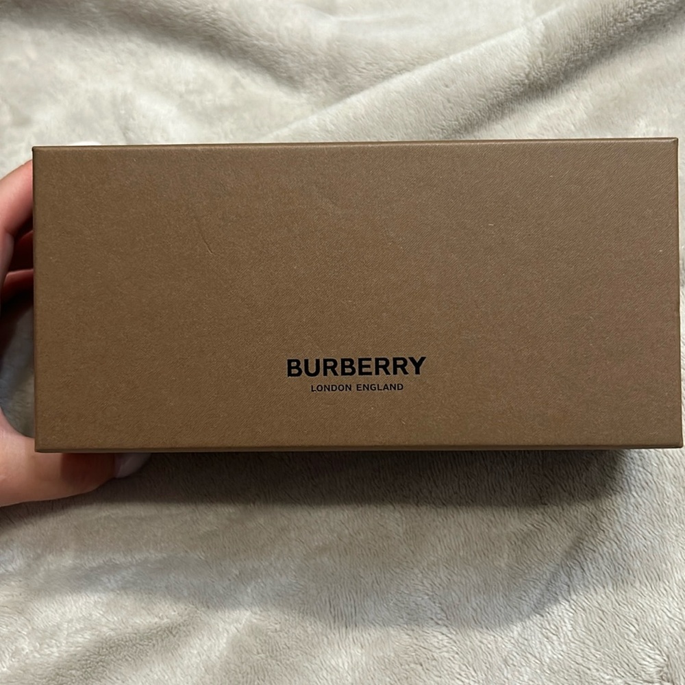 Empty Burberry sunglasses box